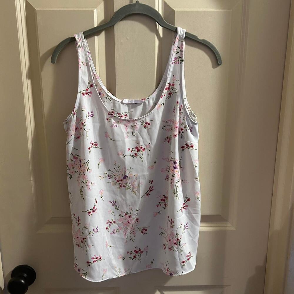 White and pink floral
